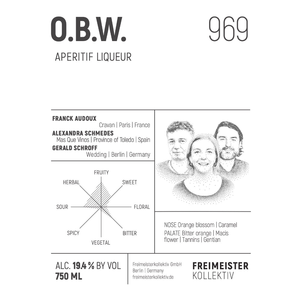 O.B.W. 969 Aperitif Liqueur - BuyArak.Com